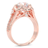 The Angel Belle Moissanite Engagement Ring ( Rose Gold 14k )