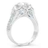 The Angel Belle Moissanite Engagement Ring (14k Solid Gold)