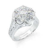 The Angel Belle Moissanite Engagement Ring (14k Solid Gold)