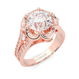 The Angel Belle Moissanite Engagement Ring ( Rose Gold 14k )