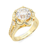 The Angel Belle Moissanite Engagement Ring ( Yellow Gold 14k )
