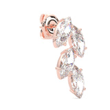 Wedding Stud Earrings ( Rose Gold 14k )