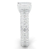 The Royal Emerald Cut Engagement Ring (14k Solid Gold)