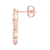 Wedding Stud Earrings ( Rose Gold 14k )
