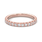 The Classic Moissanite Wedding Band II  ( Rose Gold )