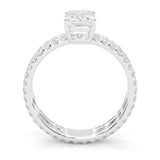 The Royal Emerald Cut Engagement Ring (14k Solid Gold)