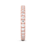 The Classic Moissanite Wedding Band II  ( Rose Gold )