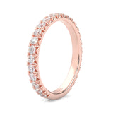 The Classic Moissanite Wedding Band II  ( Rose Gold )
