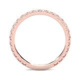 The Classic Moissanite Wedding Band II  ( Rose Gold )