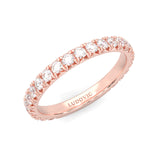 The Classic Moissanite Wedding Band II  ( Rose Gold )