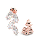 Wedding Stud Earrings ( Rose Gold 14k )