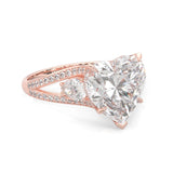 Evelora Ring Moissanite Engagement ( Rose Gold 14K )