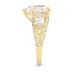 Evelora Ring Moissanite Engagement ( Yellow Gold 14K )