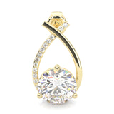 Cross Stud Earrings ( Yellow Gold 14k )