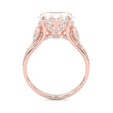 Evelora Ring Moissanite Engagement ( Rose Gold 14K )