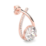 Cross Stud Earrings ( Rose Gold 14k )
