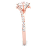 Luna Arc Moissanite Engagement Ring (Rose Gold 14k)