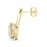 Cross Stud Earrings ( Yellow Gold 14k )