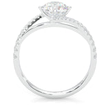 Luna Arc Moissanite Engagement Ring (14k Solid Gold)