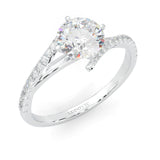 Luna Arc Moissanite Engagement Ring (14k Solid Gold)