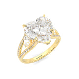 Evelora Ring Moissanite Engagement ( Yellow Gold 14K )