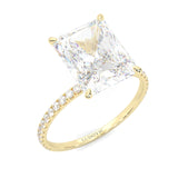Ludovic Concealed Crown Ring Radiant Cut (Yellow Gold 14k )