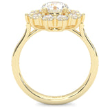 Passion Flower Engagement Ring ( Yellow Gold 14k)