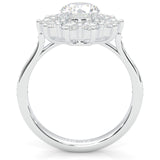 Passion Flower Engagement Ring (14k Solid Gold)