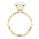 Dual Band - Hidden Halo Moissanite Engagement Ring (Yellow Gold 14K )