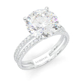 Dual Band - Hidden Halo Lab-Grown Diamond Ring (14k Solid Gold)