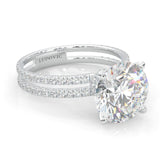 Dual Band - Hidden Halo Lab-Grown Diamond Ring (14k Solid Gold)