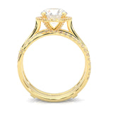 le Sautoir de Pureté Moissanite Wedding Set (Yellow 14k Solid Gold)