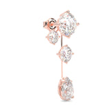 Royal Pear Drop Earrings ( Rose Gold 14k )