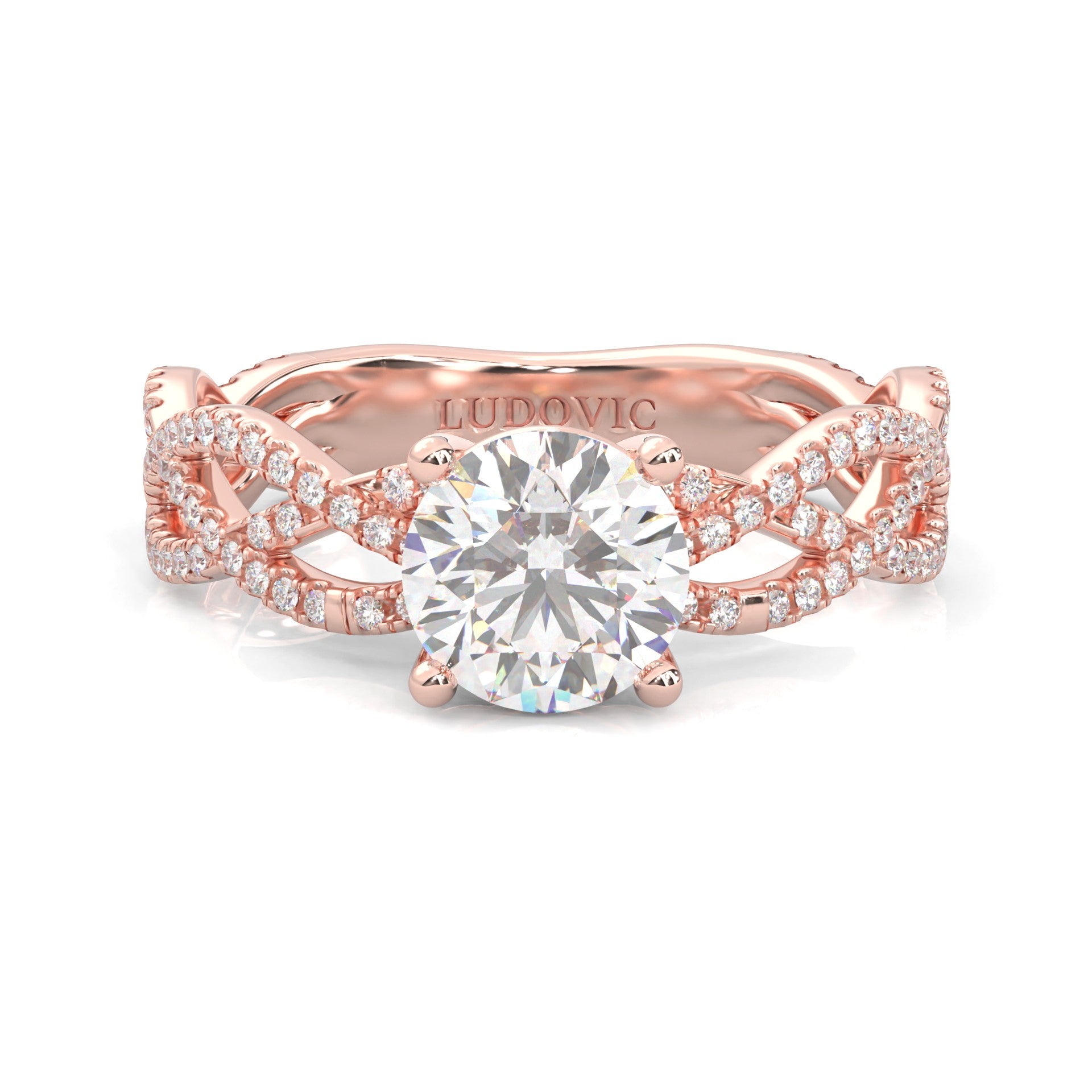 Palma: 1.5 carat round diamond engagement ring