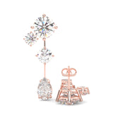 Royal Pear Drop Earrings ( Rose Gold 14k )
