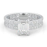 The Royal Emerald Cut Engagement Ring (14k Solid Gold)