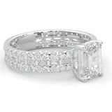 The Royal Emerald Cut Engagement Ring (14k Solid Gold)