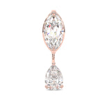 Marquise & Pear Drop Earrings ( Rose Gold 14k )