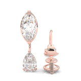 Marquise & Pear Drop Earrings ( Rose Gold 14k )