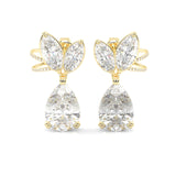 Bunny Pear Drop Earrings  ( Yellow Gold 14k )