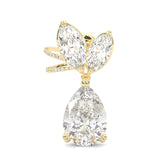 Bunny Pear Drop Earrings  ( Yellow Gold 14k )
