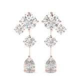 Royal Pear Drop Earrings ( Rose Gold 14k )