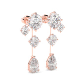 Royal Pear Drop Earrings ( Rose Gold 14k )