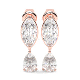 Marquise & Pear Drop Earrings ( Rose Gold 14k )
