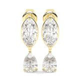 Marquise & Pear Drop Earrings  ( Yellow Gold 14k )