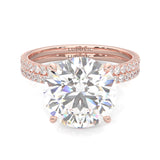 Hidden Halo Wedding Set ( Rose Gold )
