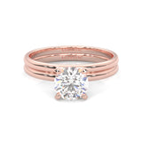 The Classic Moissanite Wedding Set ( Rose Gold )