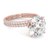 Hidden Halo Wedding Set ( Rose Gold )