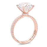 Hidden Halo Wedding Set ( Rose Gold )