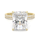 Ludovic Concealed Crown Wedding Set Radiant Cut ( Yellow Gold )